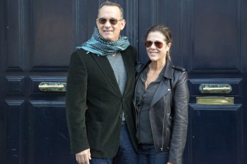 From left: Tom Hanks and Rita Wilson in Paris, on Oct. 12, 2013.