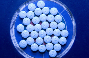 Ten milligram tablets of the hyperactivity drug, Adderall, m