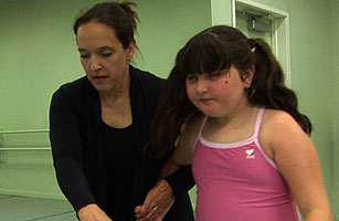 Video still of a girl doing autistic ballet