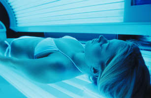 indoor tanning bed booth cancer