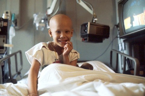 Child receiving chemotherapy