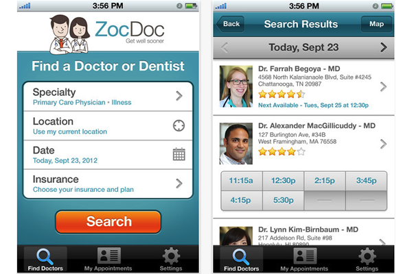 zocdoc find a doctor