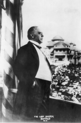 President William McKinley giving a speech, c. 1890s.